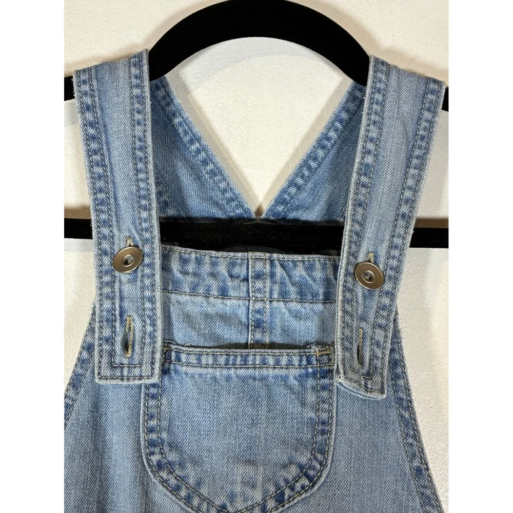 The Children's Place Girls 6 Denim Lace Trim Shortalls Cottagecore Overalls